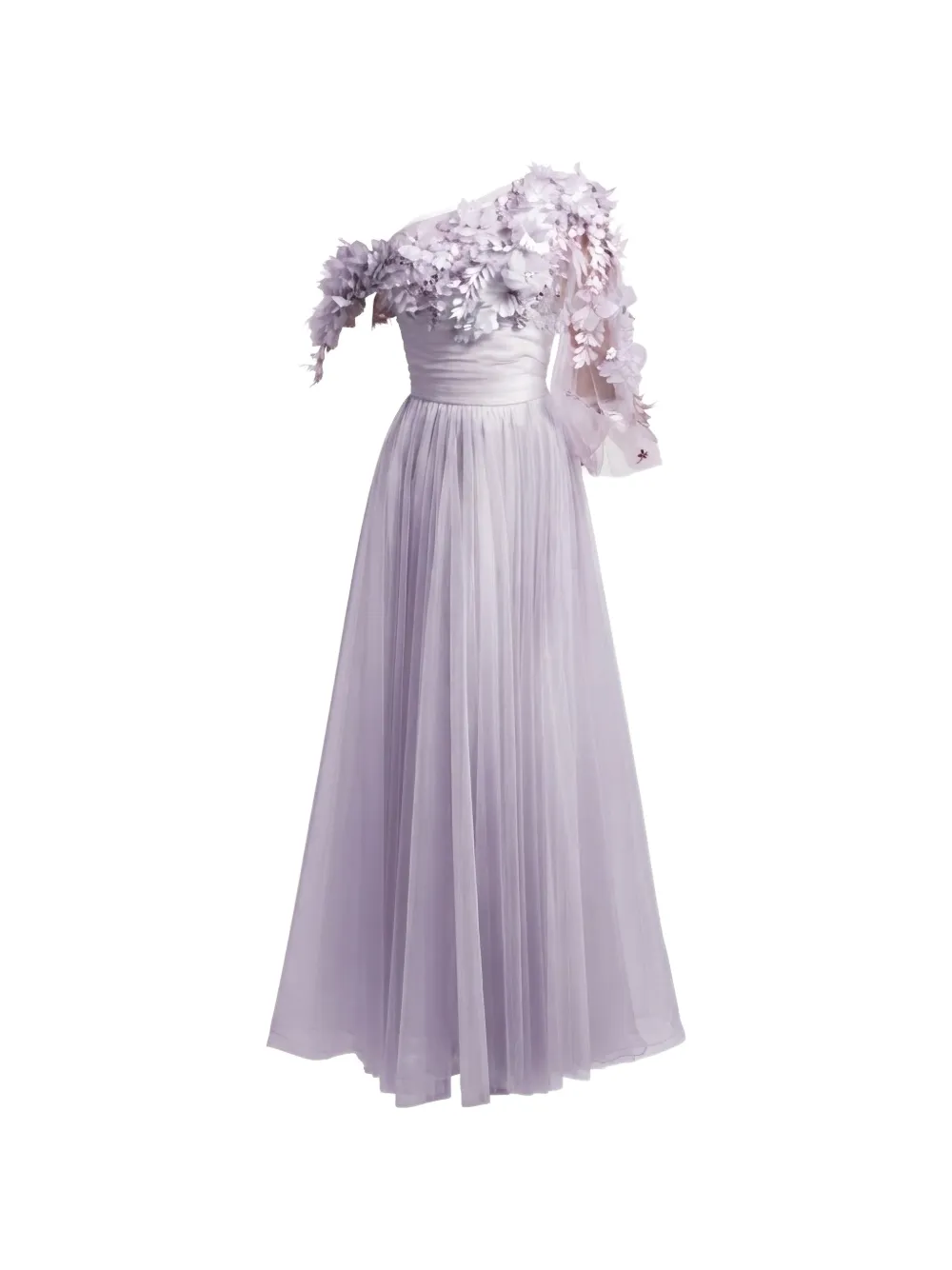 Gemy Maalouf one-shoulder floral maxi dress