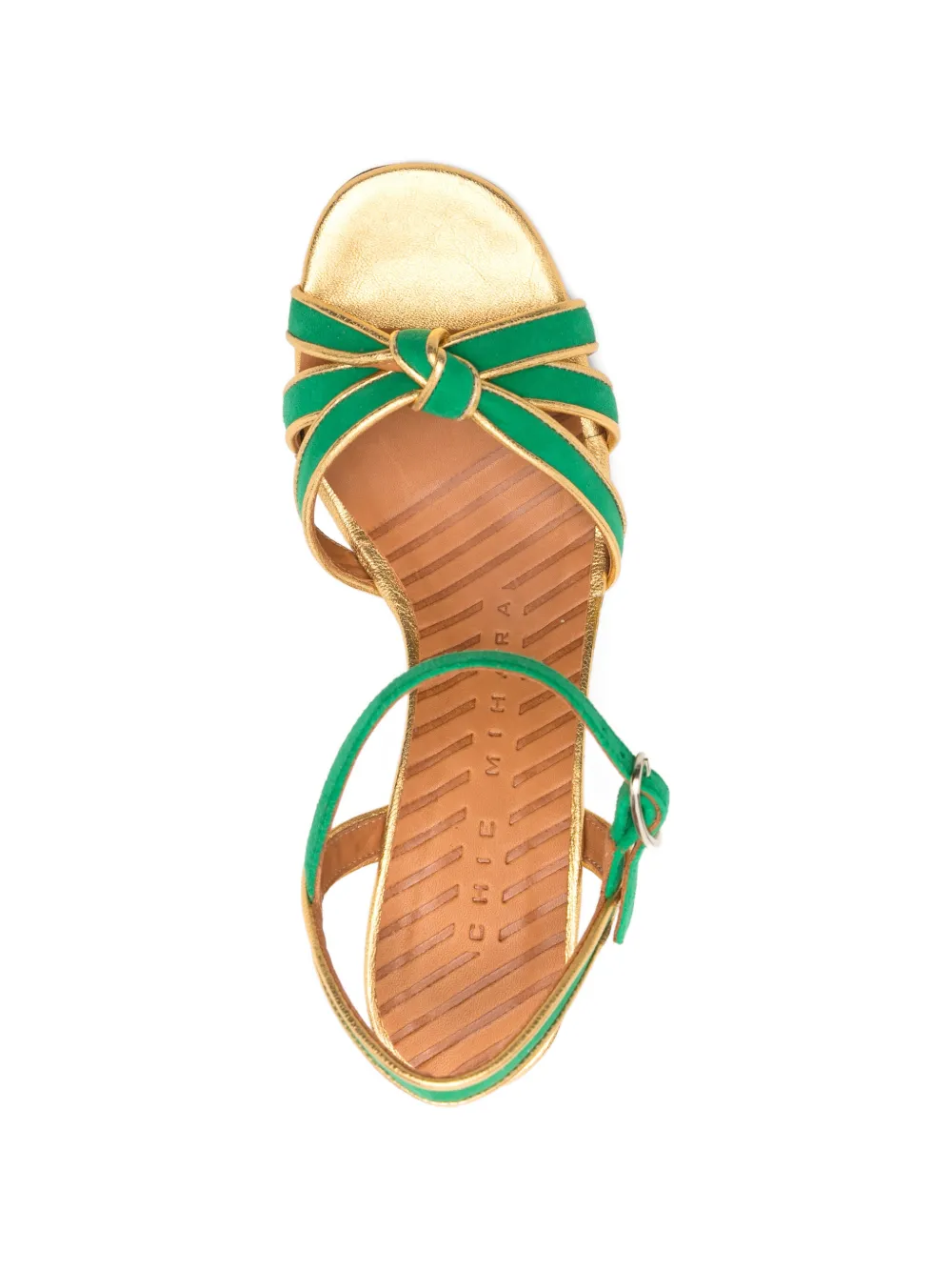 Chie Mihara Sandalen met geknoopt detail Groen