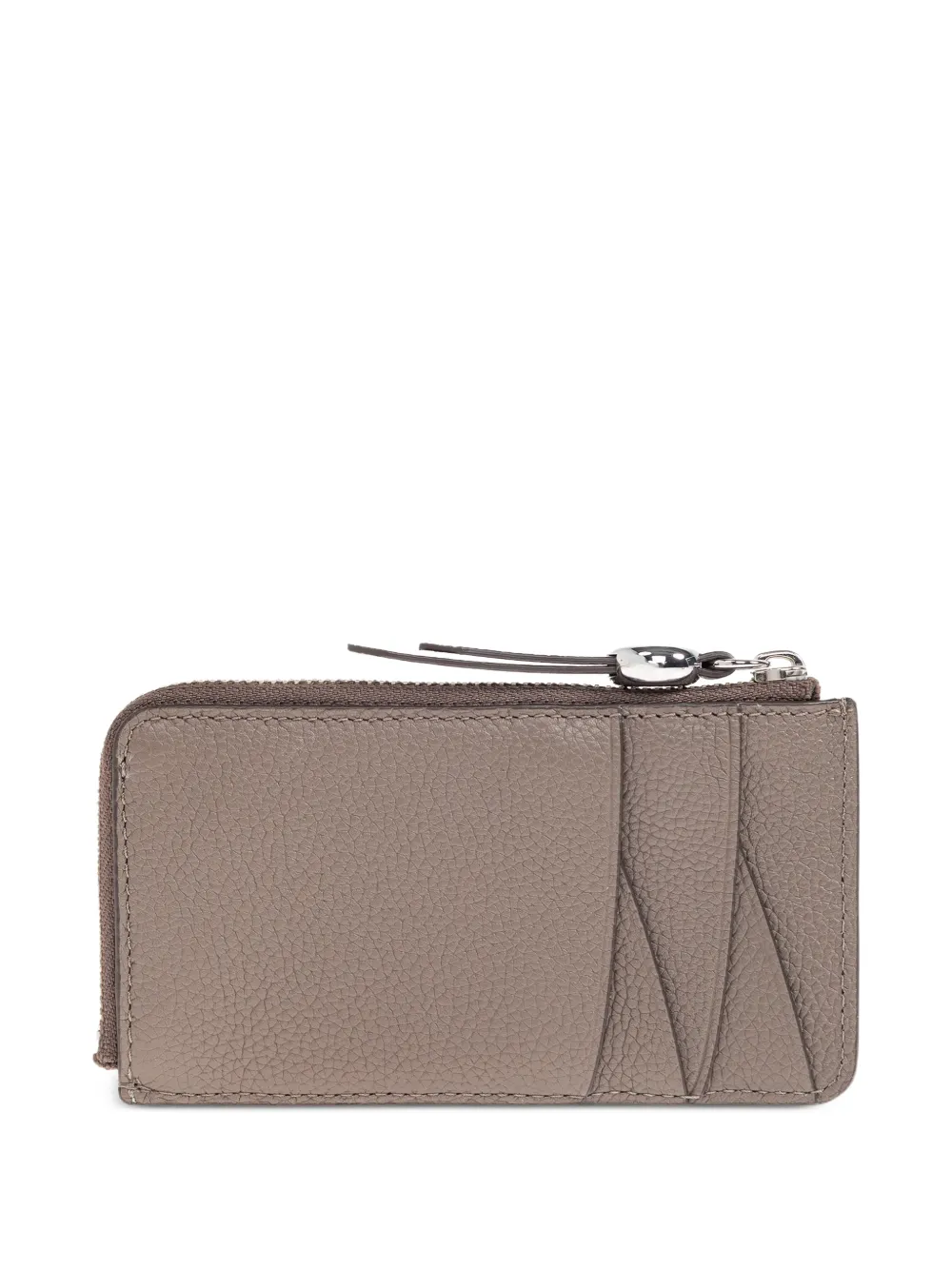 Tory Burch Zip Leather Cardholder - Neutrals 
