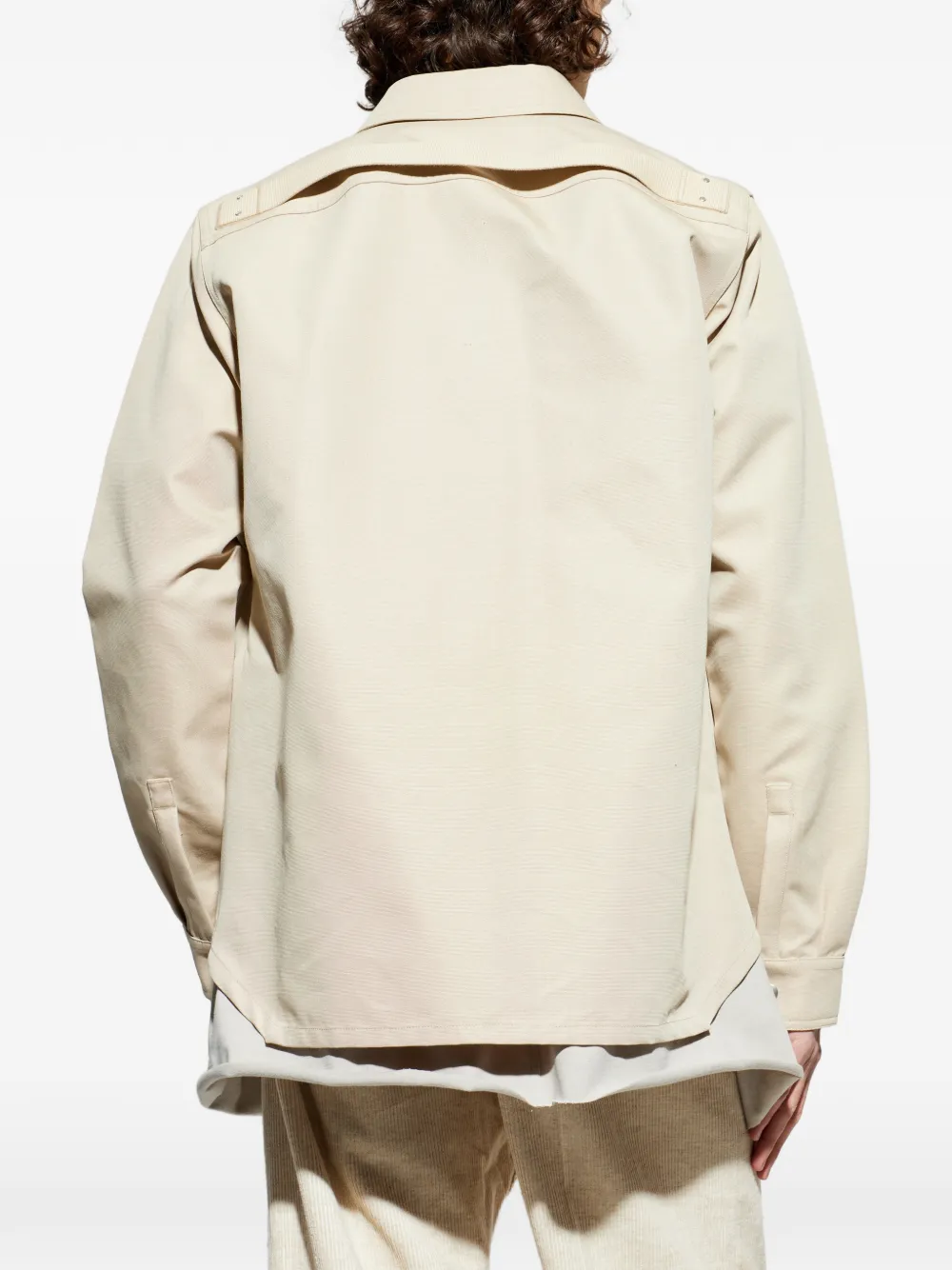 Rick Owens Shirtjack met knopen Beige