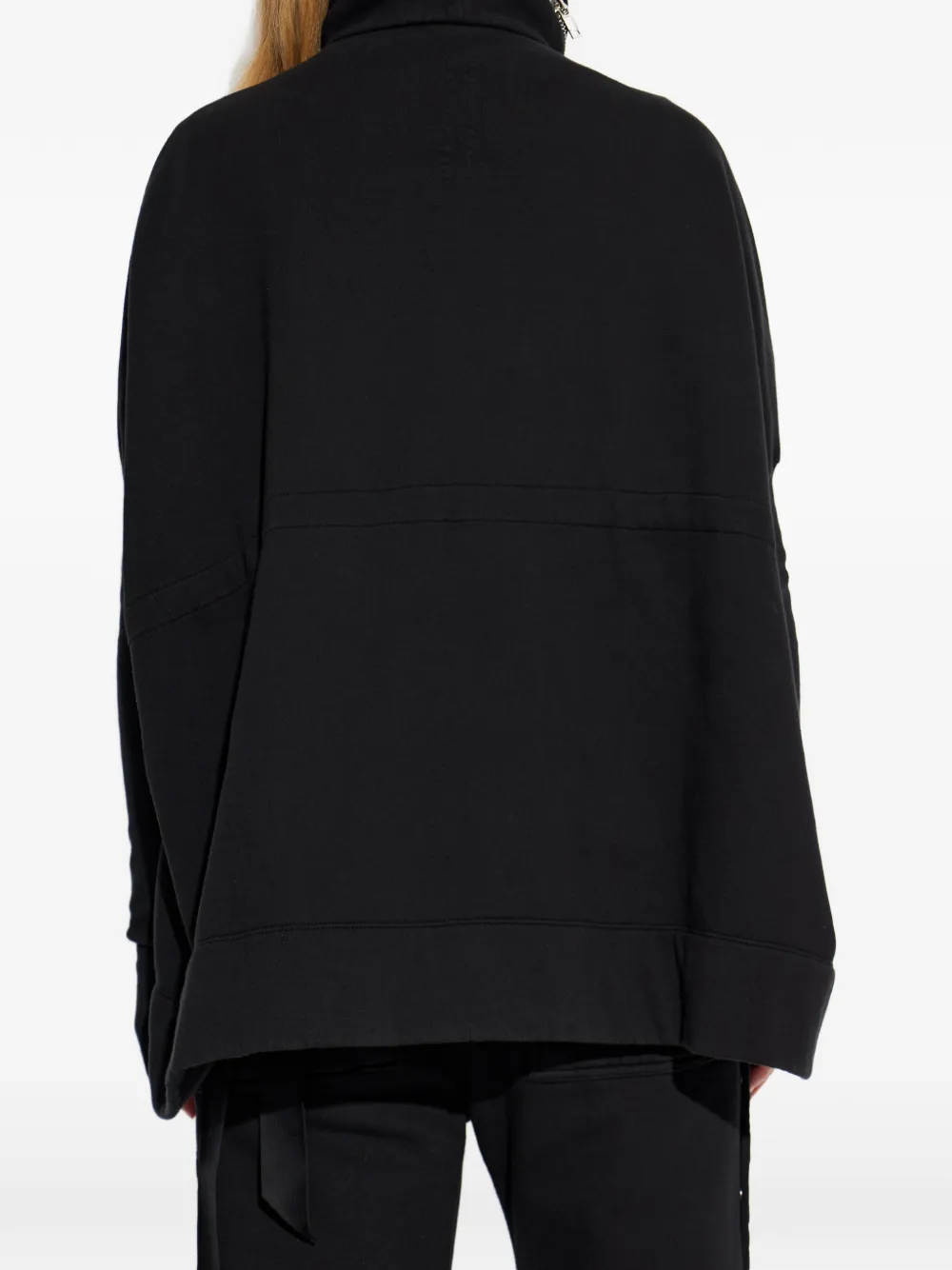 Rick Owens DRKSHDW Trui met trechterhals en rits Zwart