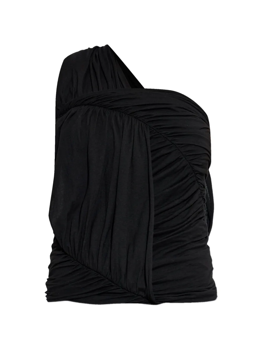 Rick Owens DRKSHDW draped one-shoulder top - Nero