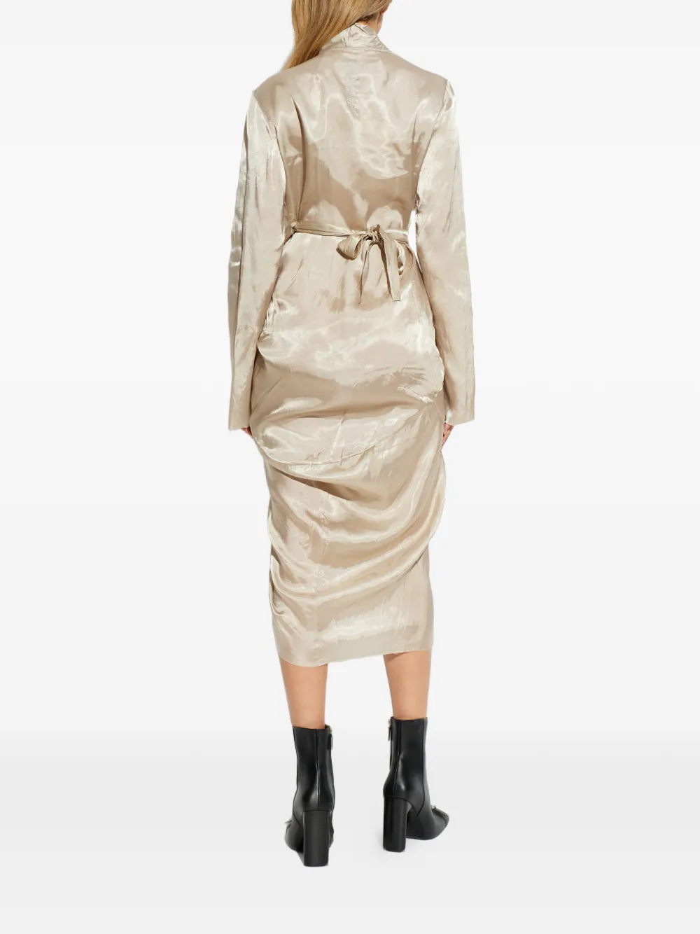 Rick Owens Jurk met gestrikte taille Beige