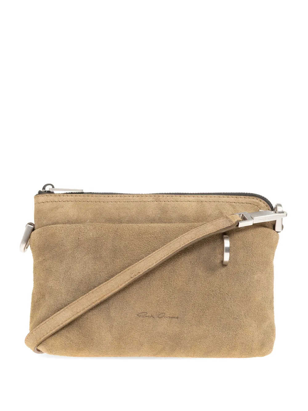 Rick Owens small Adri suede shoulder bag - Toni neutri