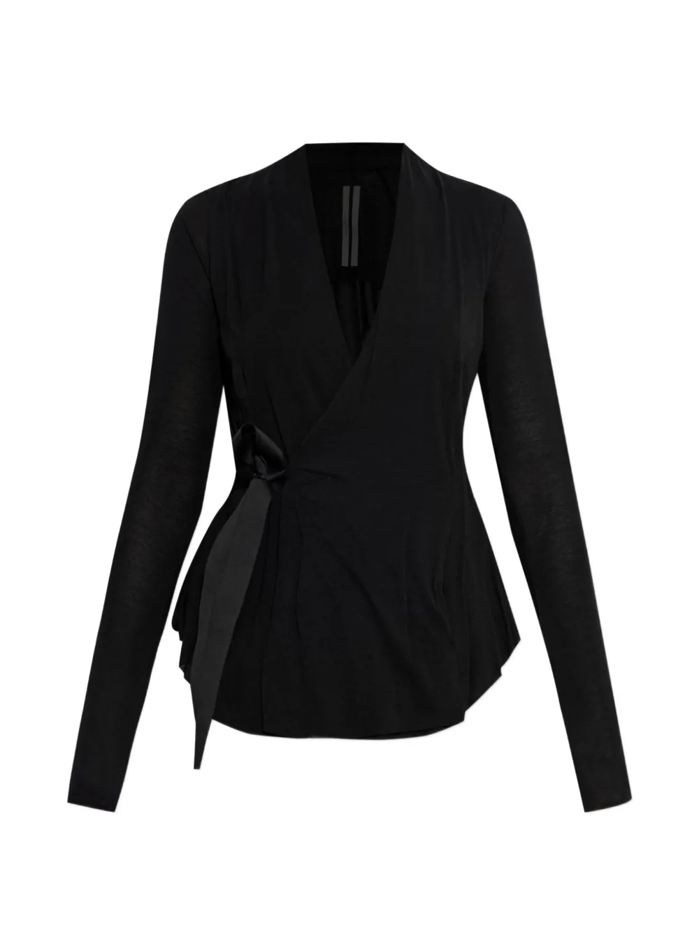 Rick Owens tie-front long-sleeve cardigan - Nero