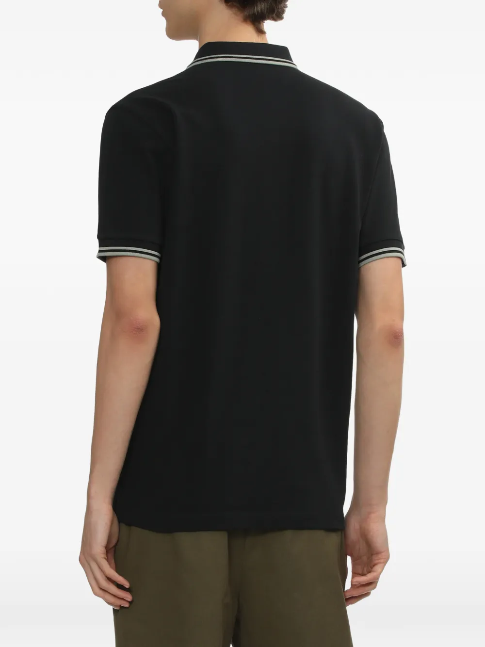 Laurel-Wreath Striped Polo Shirt
