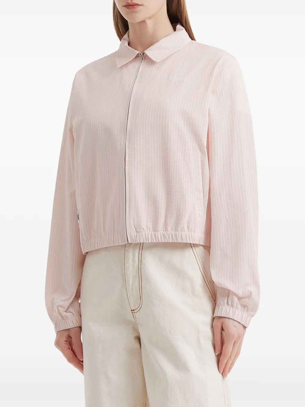  Chocoolate Zip-up Striped Jacket - Pink 