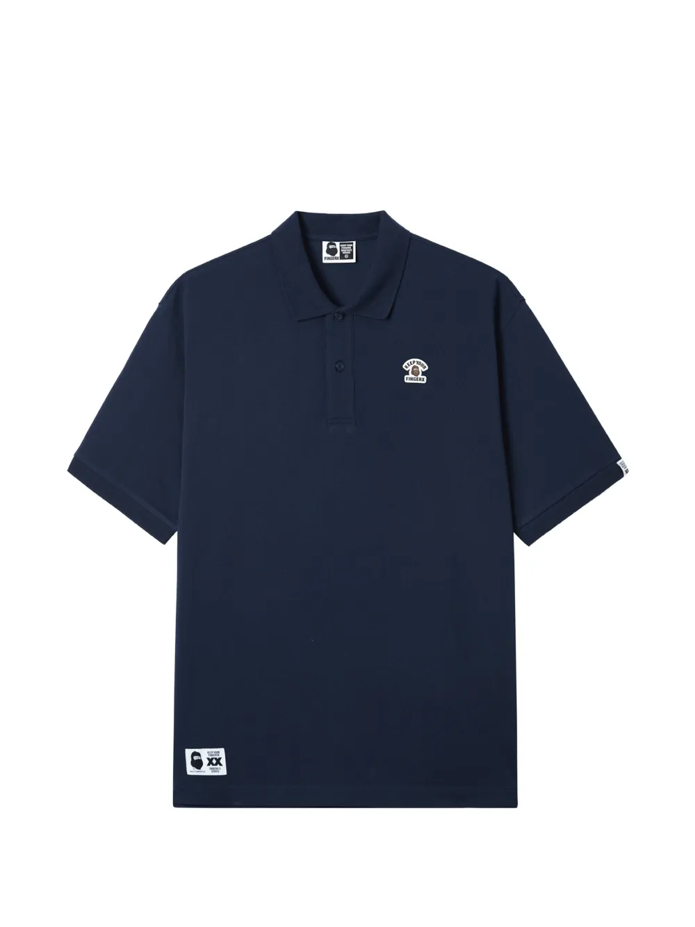 FINGERCROXX Poloshirt mit Logo-Applikation - Blau