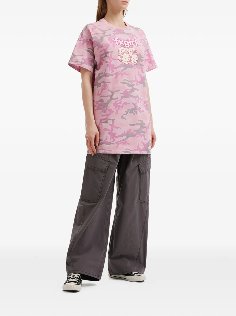  Fingercroxx Patterned T-shirt - Pink 