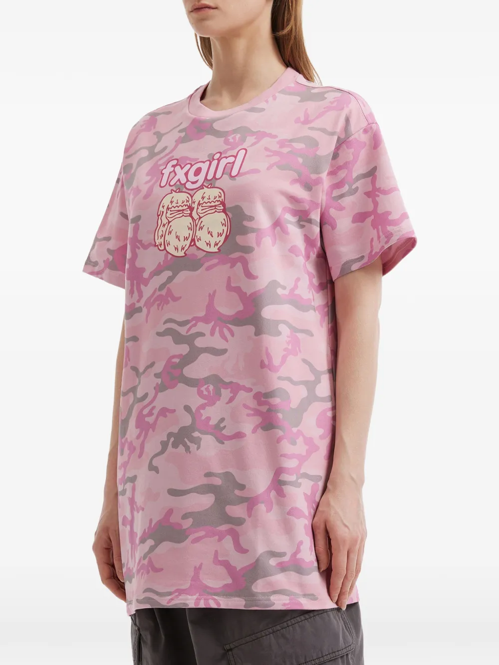  Fingercroxx Patterned T-shirt - Pink 