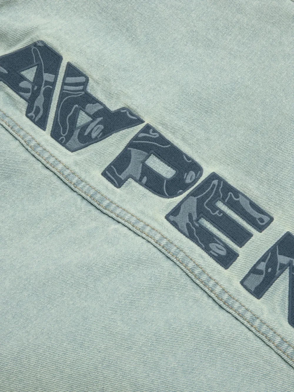  Aape By *a Bathing Ape® Hooded Denim Jacket - Blue 