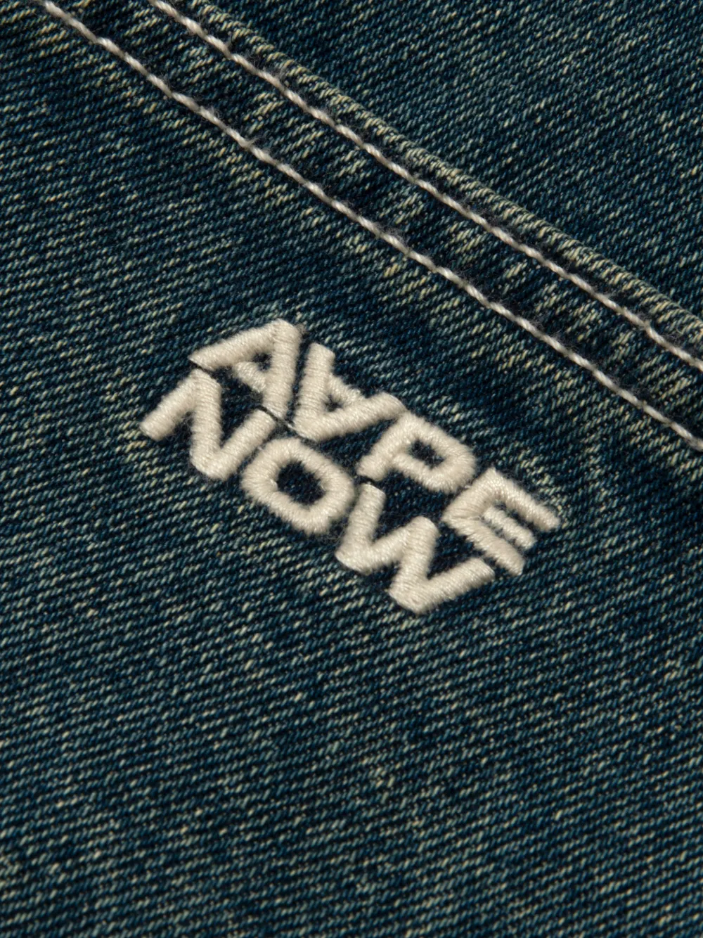 AAPE BY *A BATHING APE Denim shorts Blauw