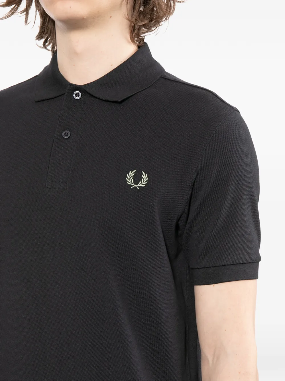 Fred Perry Laurel-Wreath poloshirt met korte mouwen Zwart