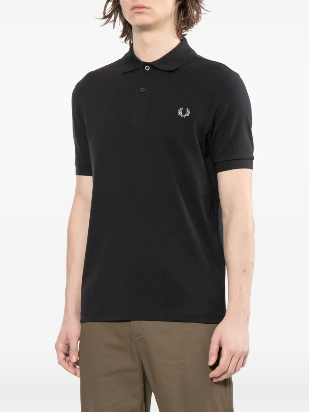 Fred Perry Laurel-Wreath poloshirt met korte mouwen Zwart