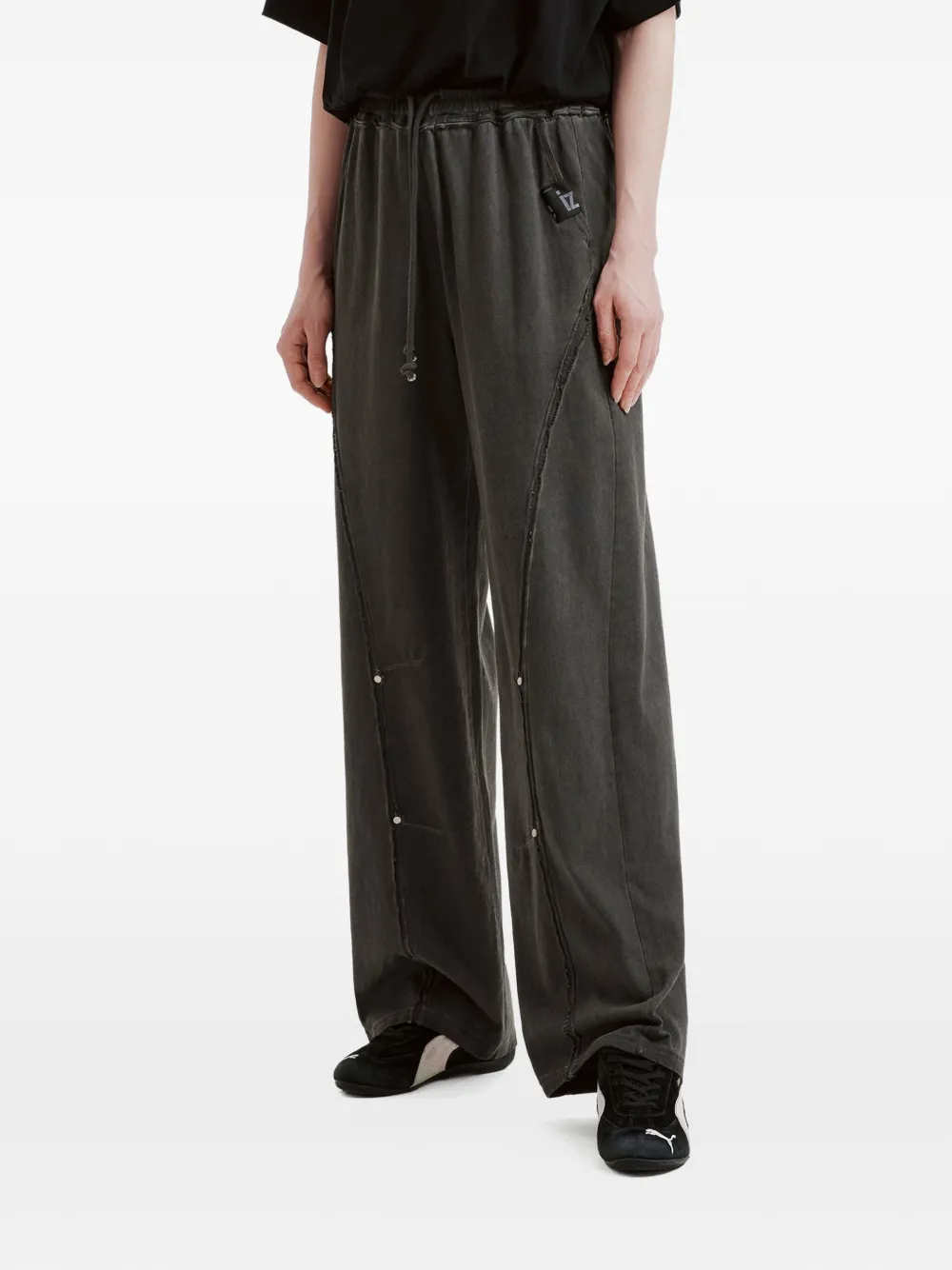  Izzue Drawstring-fastening Palazzo Pants - Grey 