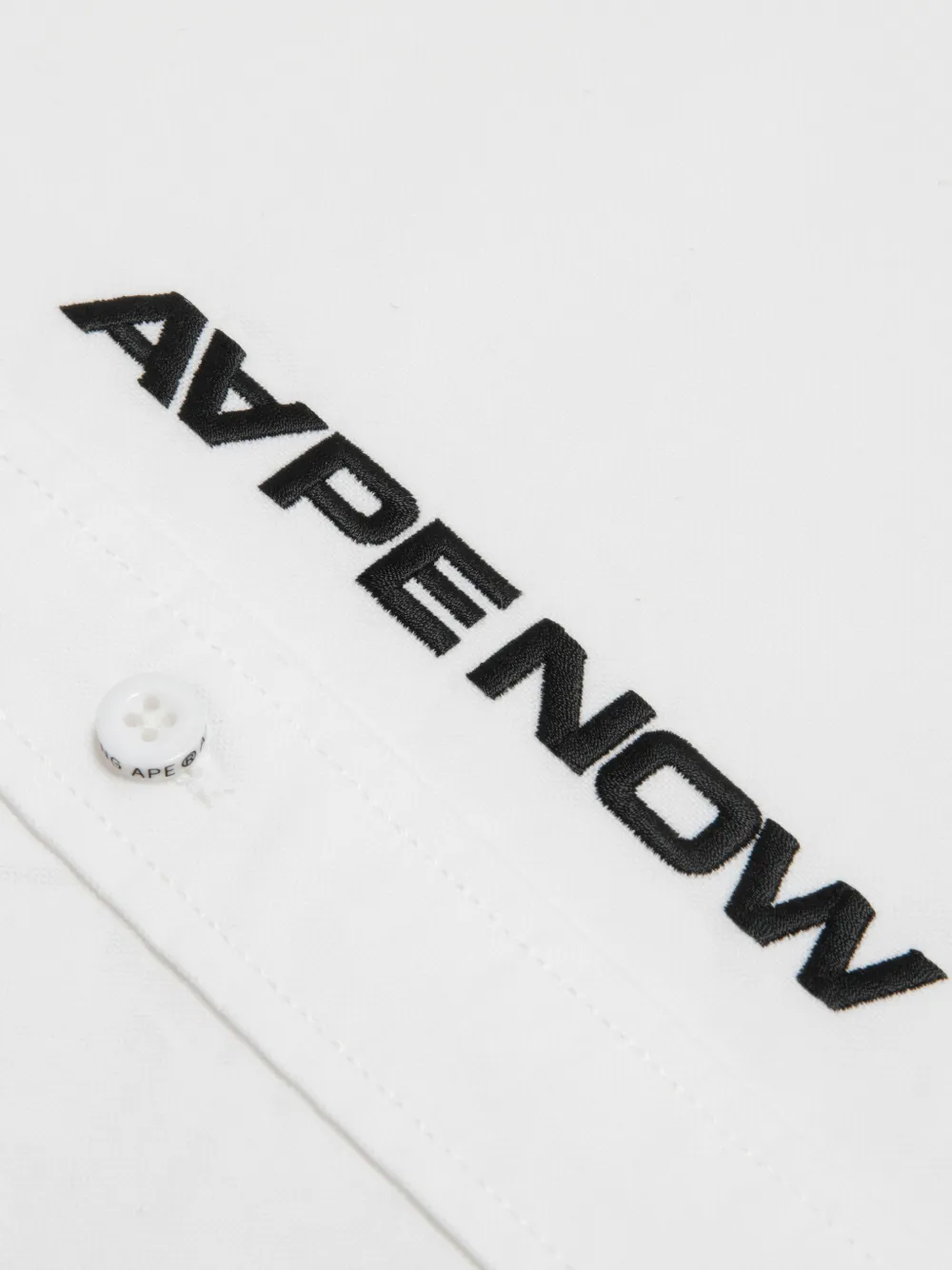 AAPE BY *A BATHING APE Overhemd met logo en korte mouwen Wit