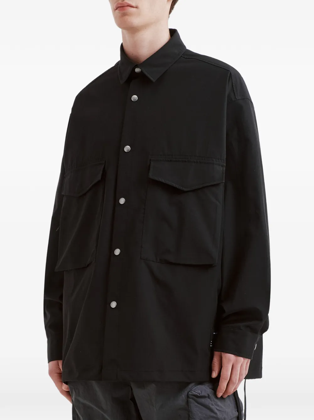  Izzue Tie-details Patch-pocket Jacket - Black 