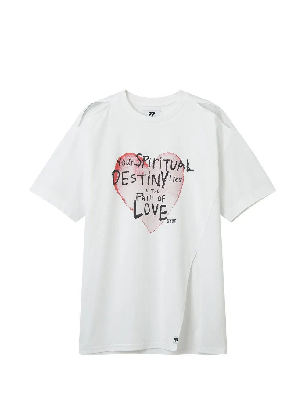 izzue T-shirt in cotone con stampa - Bianco