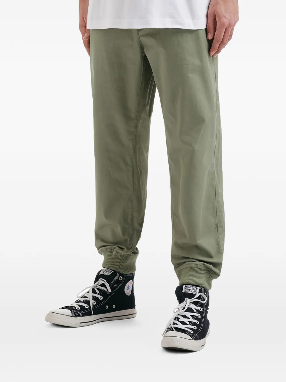  Fingercroxx Logo-patch Trousers - Green 