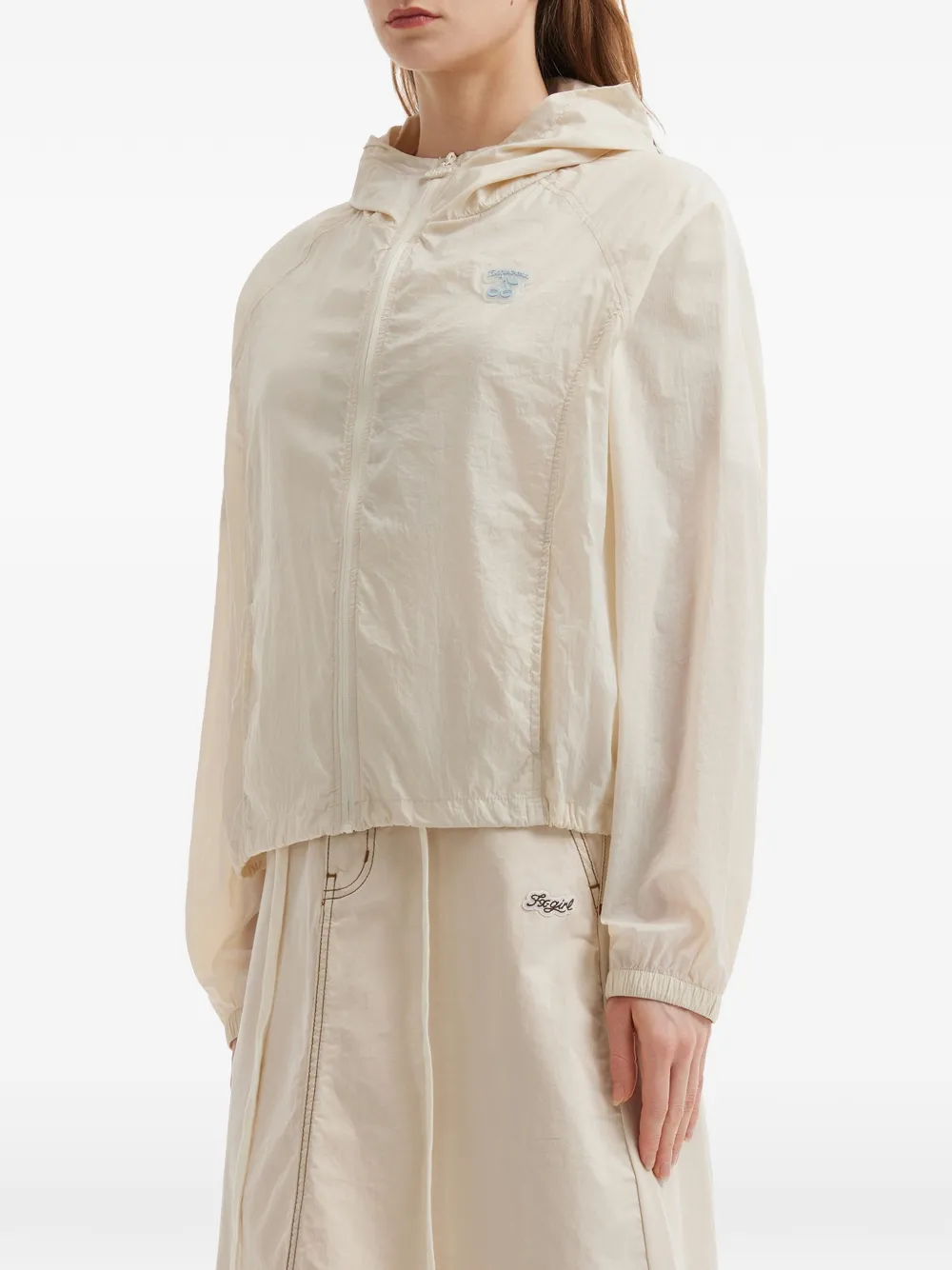  Fingercroxx Hooded Zip-up Jacket - Neutrals 