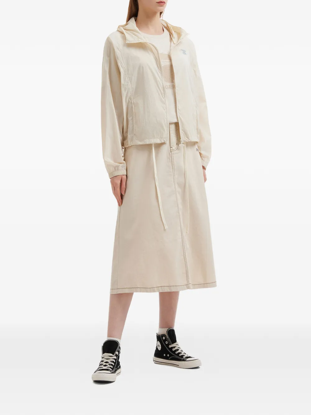  Fingercroxx Hooded Zip-up Jacket - Neutrals 