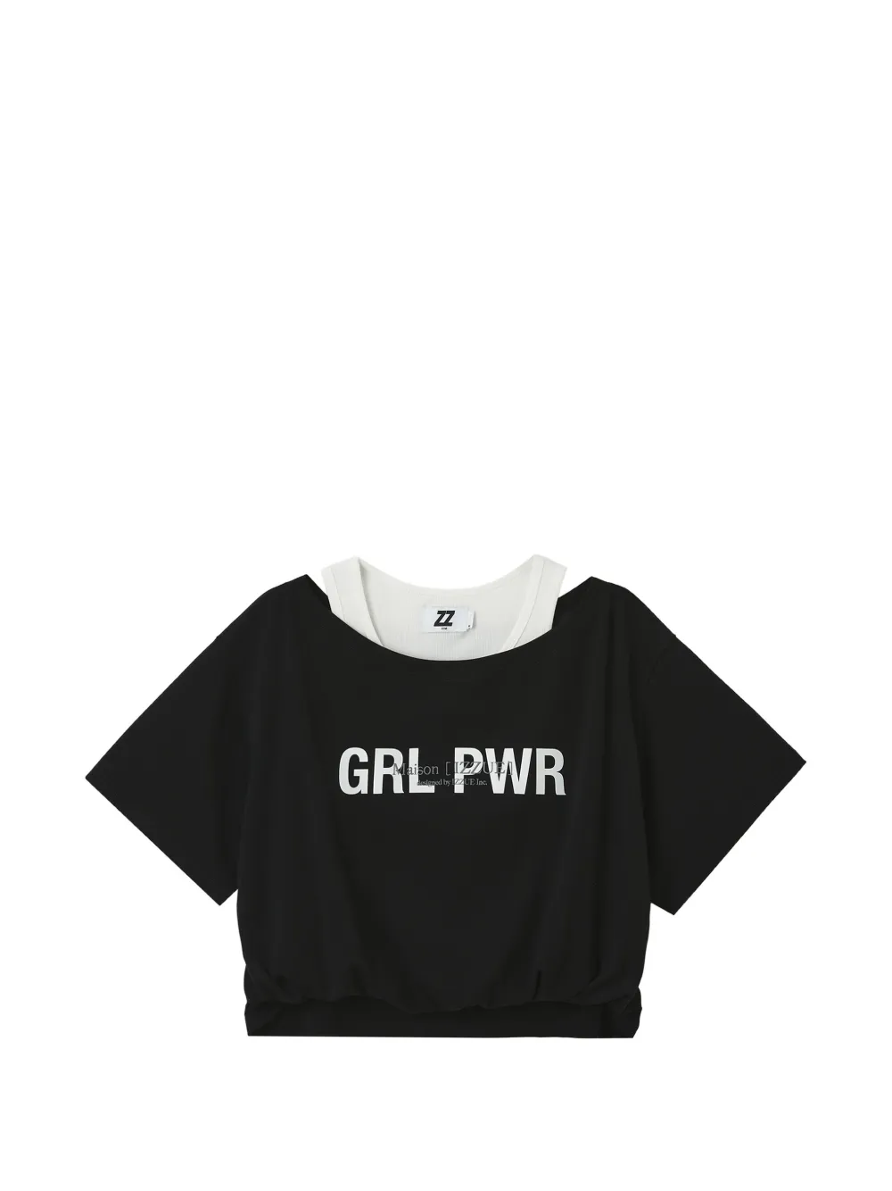 izzue T-shirt con design a strati - Nero