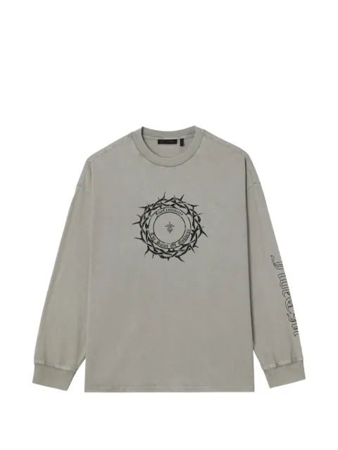FIVE CM long-sleeve graphic-print cotton T-shirt