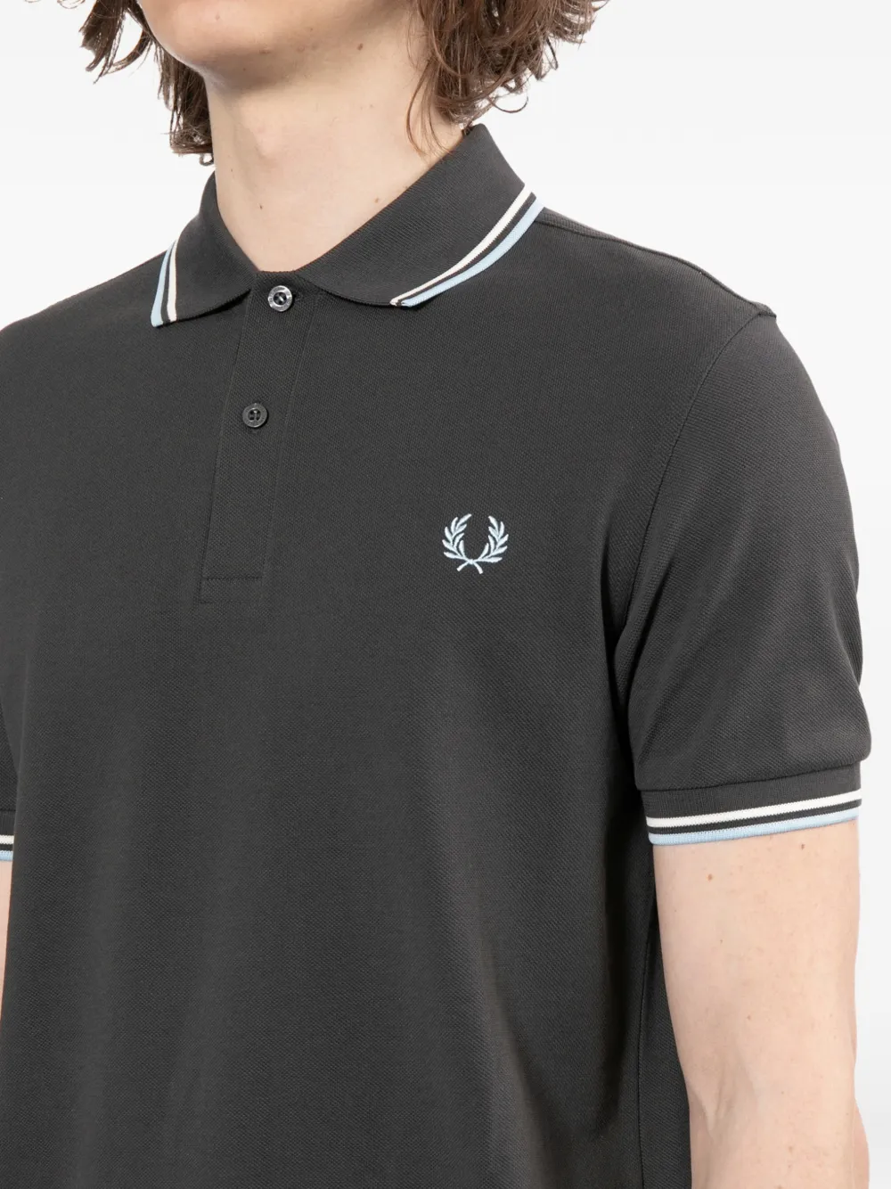Fred Perry Poloshirt met borduurwerk Zwart