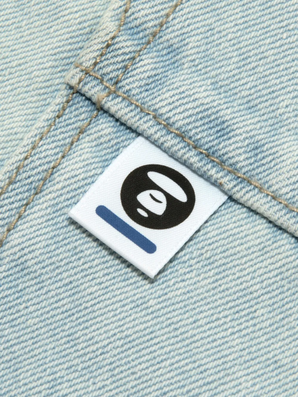 AAPE BY *A BATHING APE Denim shorts Blauw