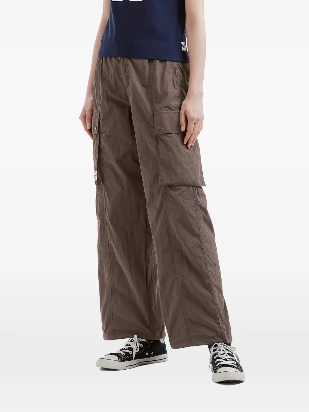  Chocoolate Elasticated Cargo Trousers - Brown 