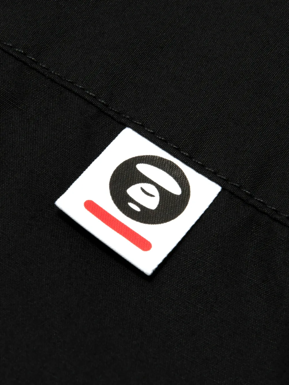 AAPE BY *A BATHING APE Overhemd met korte mouwen en logo Zwart