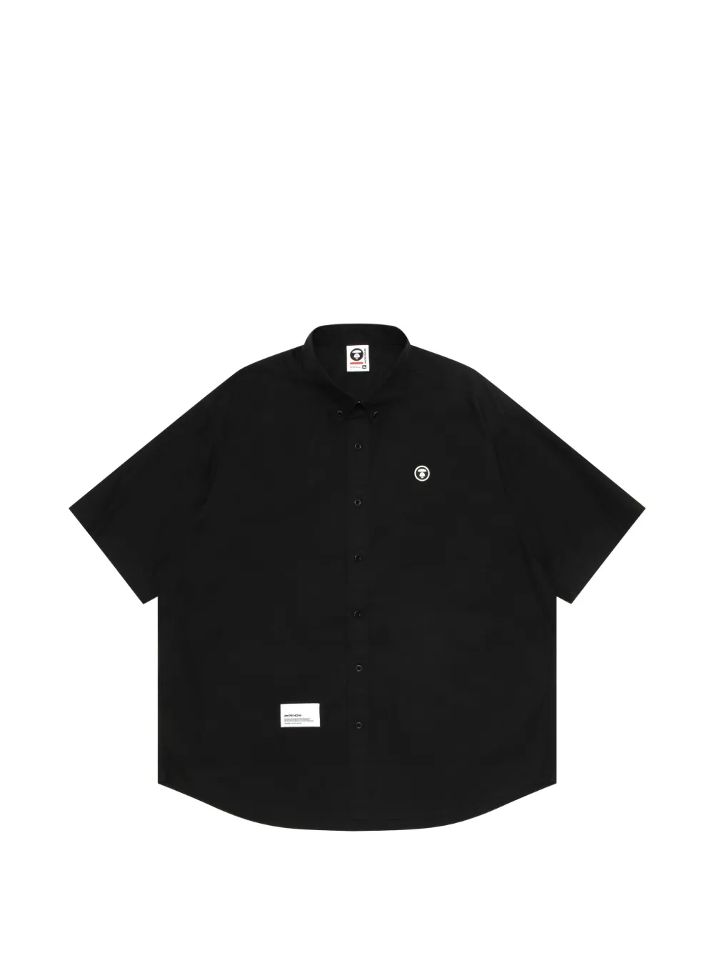 AAPE BY *A BATHING APE® Camicia a maniche corte con logo - Nero