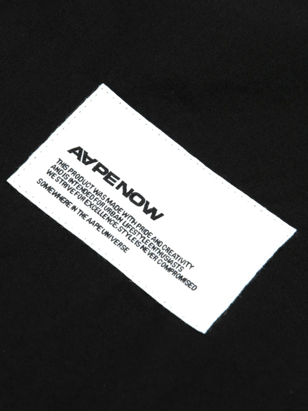 AAPE BY *A BATHING APE Overhemd met korte mouwen en logo Zwart