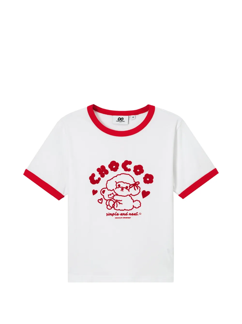 CHOCOOLATE graphic-detail cotton T-shirt - Weiß