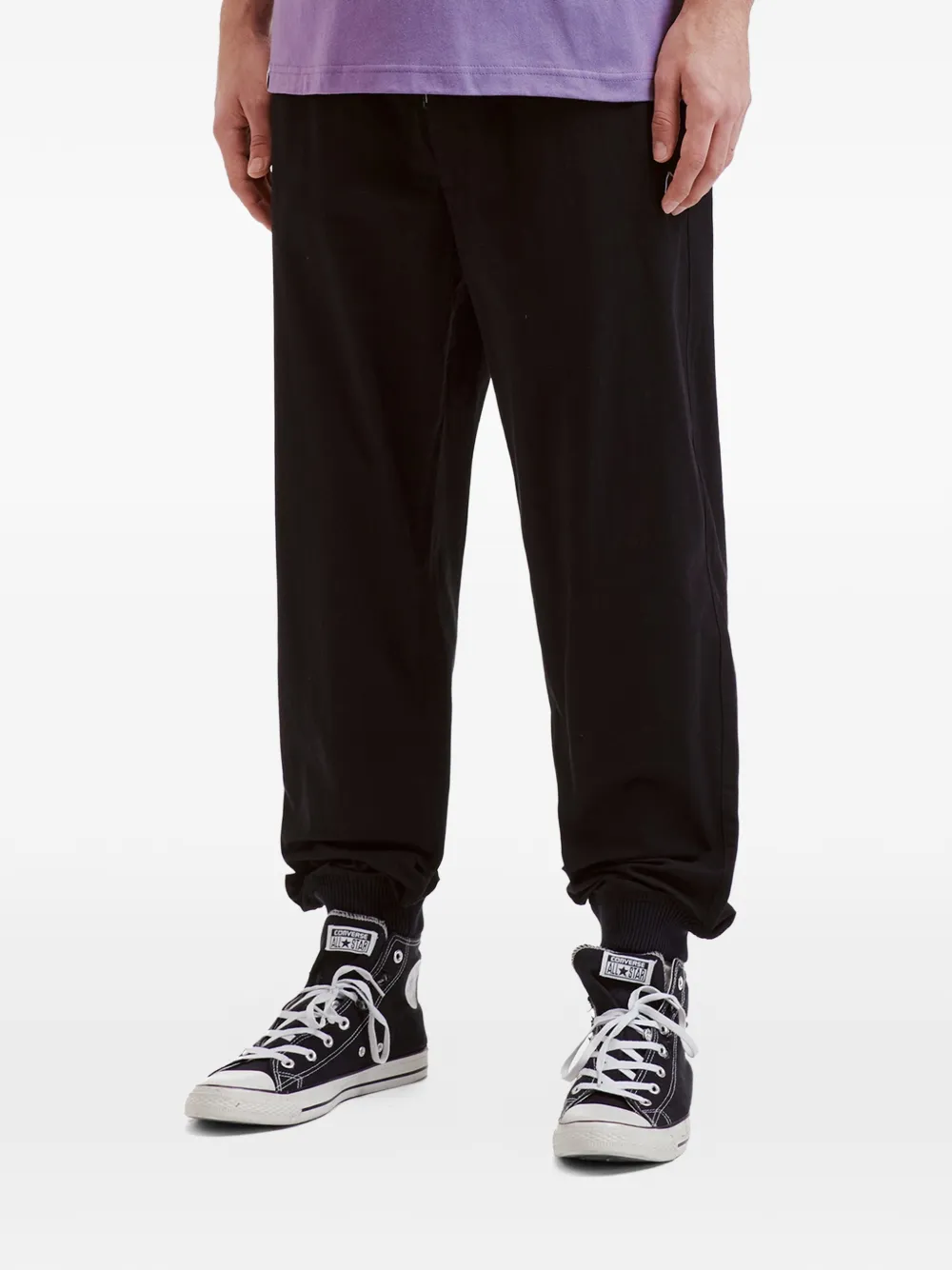 Drawstring-Fastening Logo-Patch Track Pants