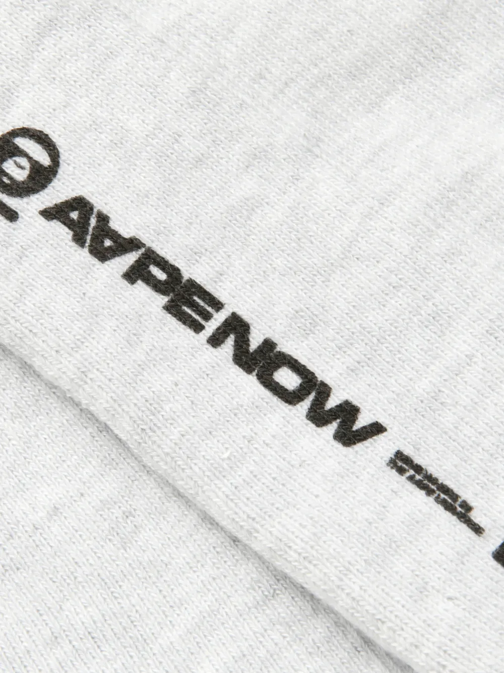  Aape By *a Bathing Ape® Logo-patch Socks - Grey 