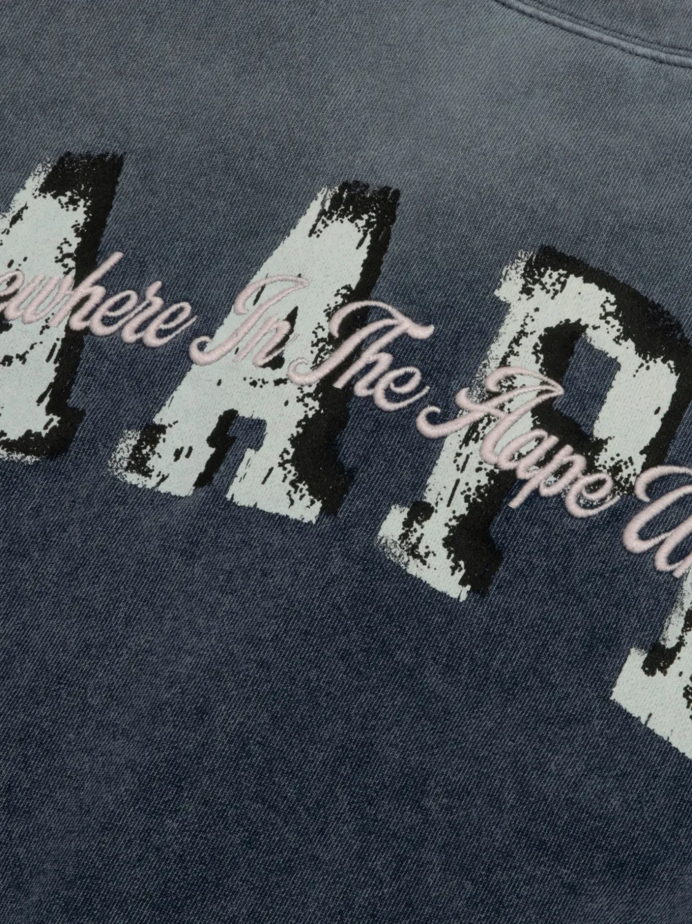  Aape By *a Bathing Ape® Appliqué Bomber Jacket - Blue 