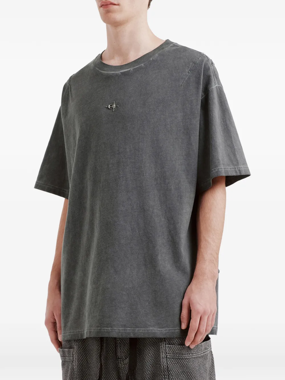  Five Cm Patchwork-detail T-shirt - Grey 
