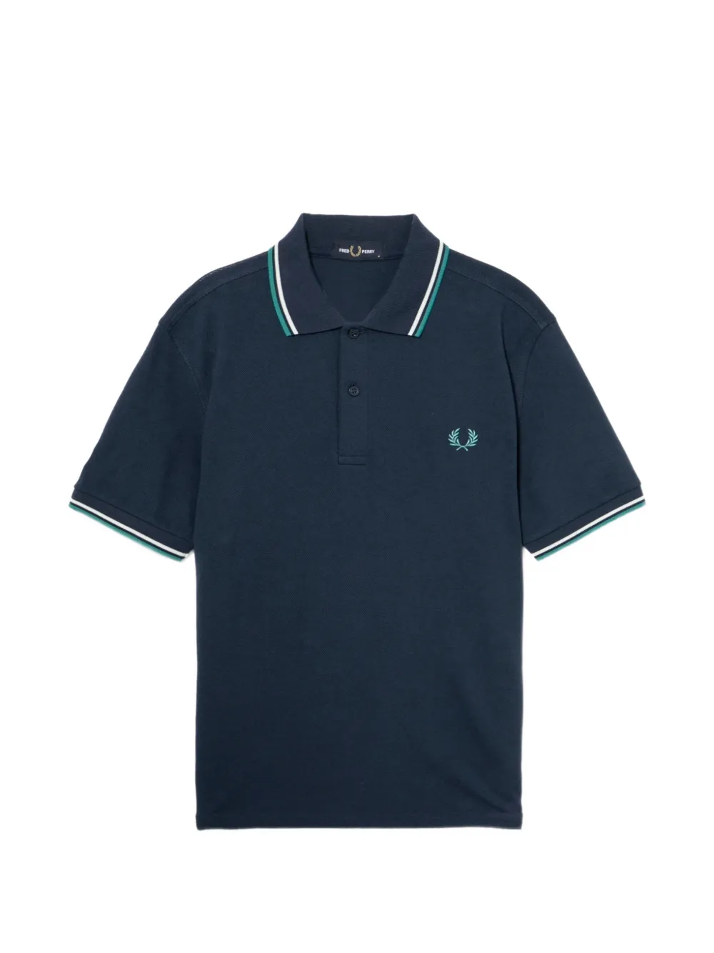 Fred Perry tipped embroidered polo shirt - Blu