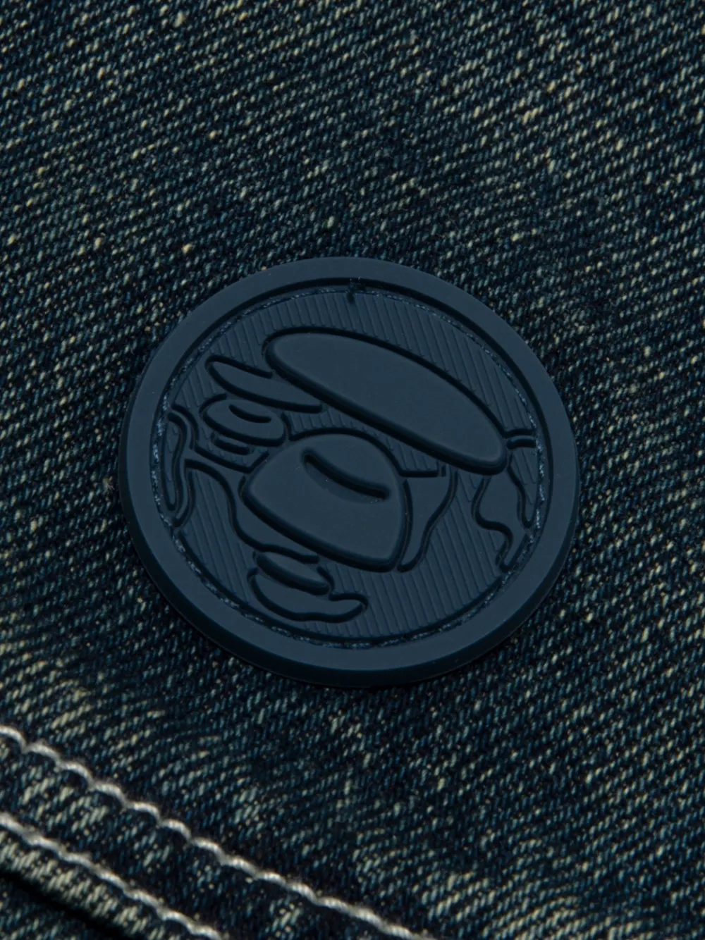 AAPE BY *A BATHING APE Denim jack met capuchon Blauw
