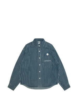 AAPE BY *A BATHING APE® ストライプ ポケットシャツ | ブルー