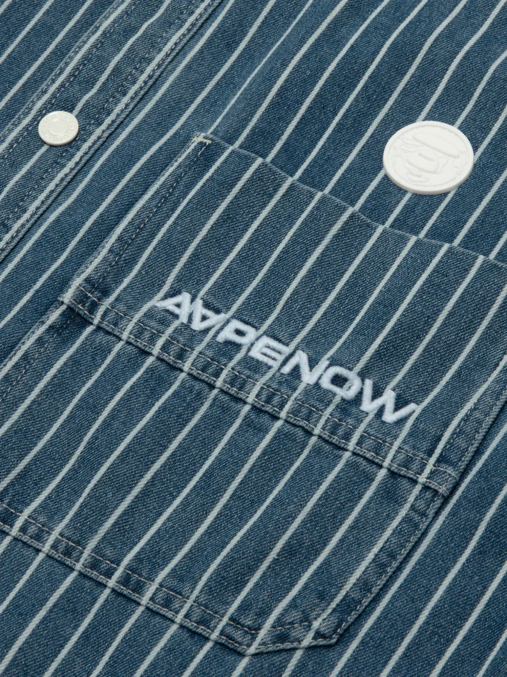 AAPE BY *A BATHING APE Gestreept overhemd met zak Blauw