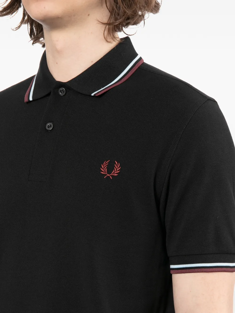 Fred Perry Laurel-Wreath poloshirt met korte mouwen Zwart