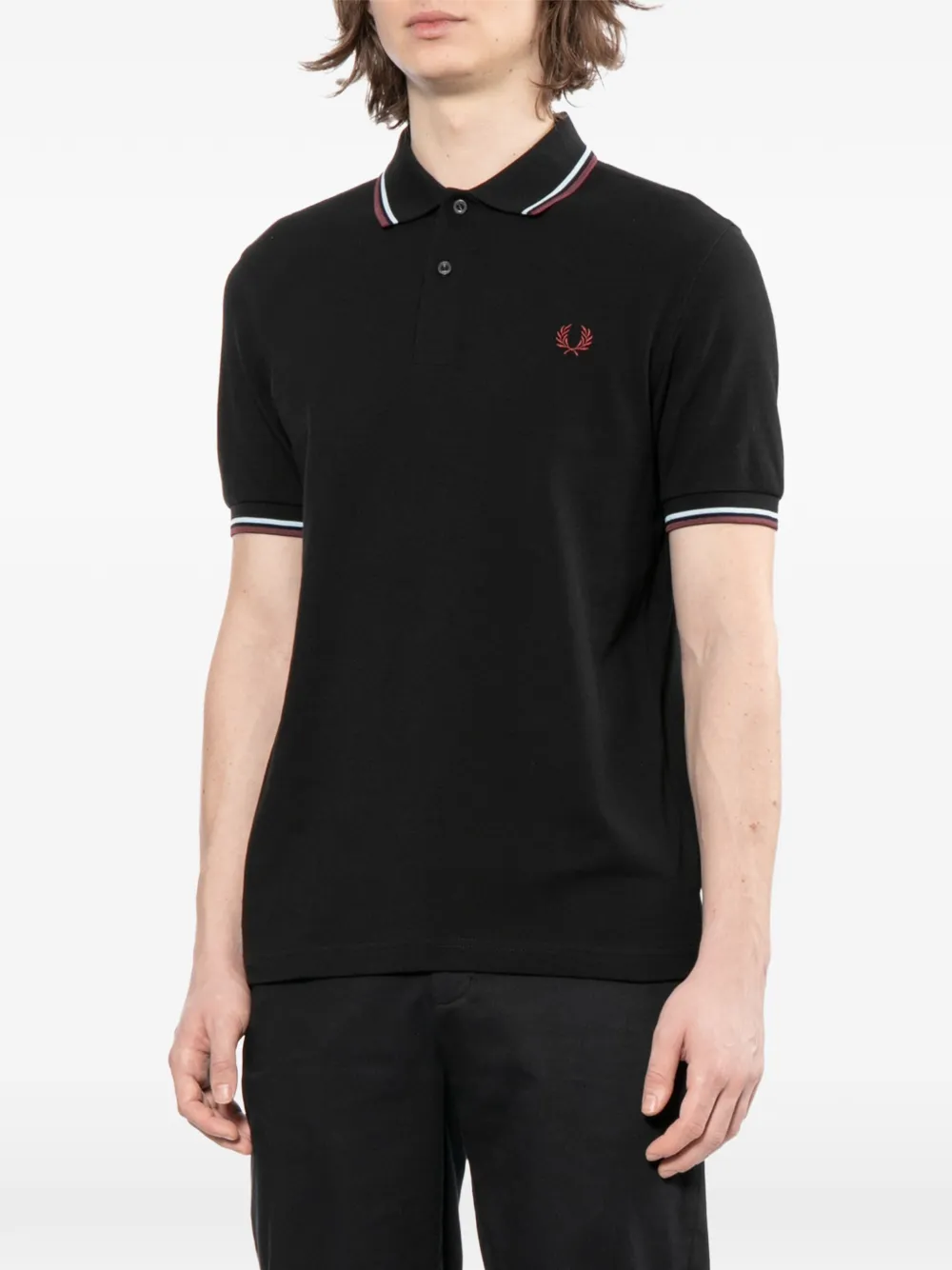 Fred Perry Laurel-Wreath poloshirt met korte mouwen Zwart