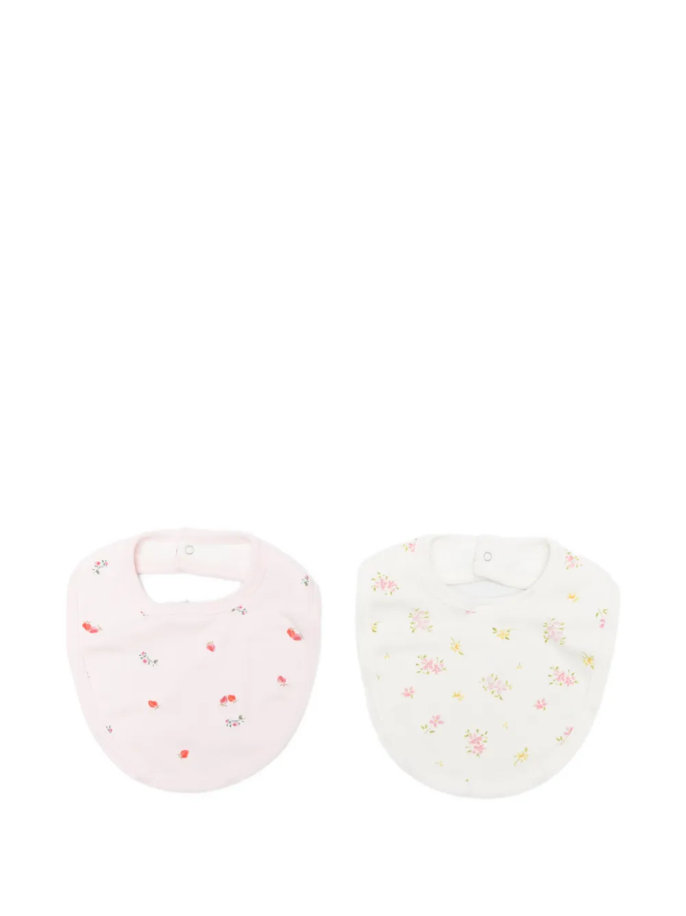 Petit Bateau floral-print bibs (set of two) - Rosa
