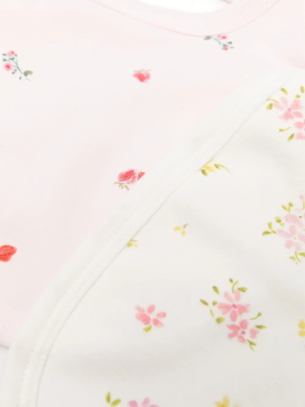  Petit Bateau Set De Babero Con Estampado Floral - Rosa 