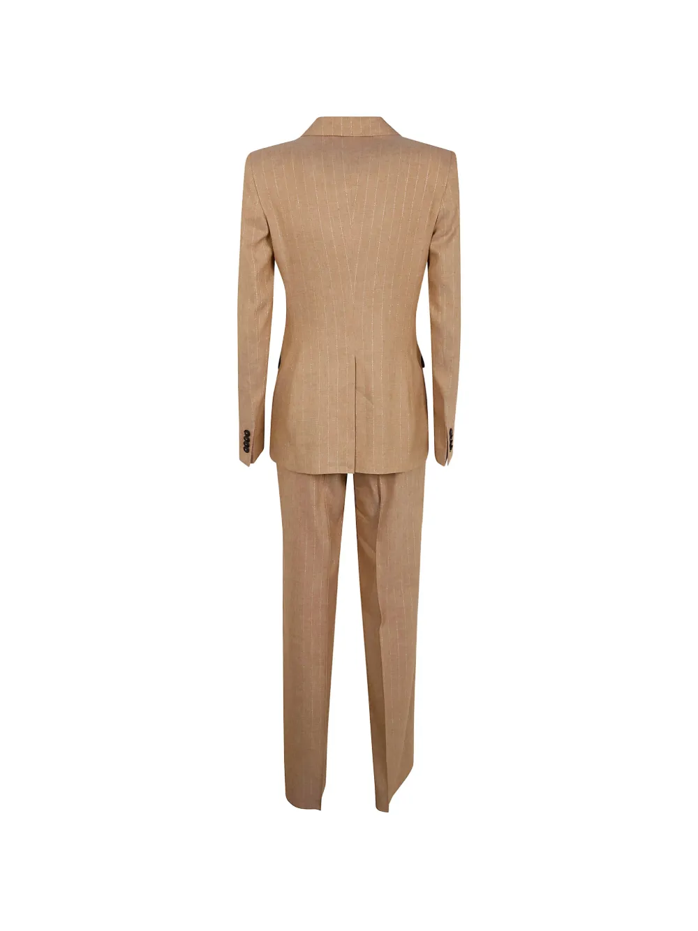Tagliatore Gestreept pak met dubbele rij knopen Beige