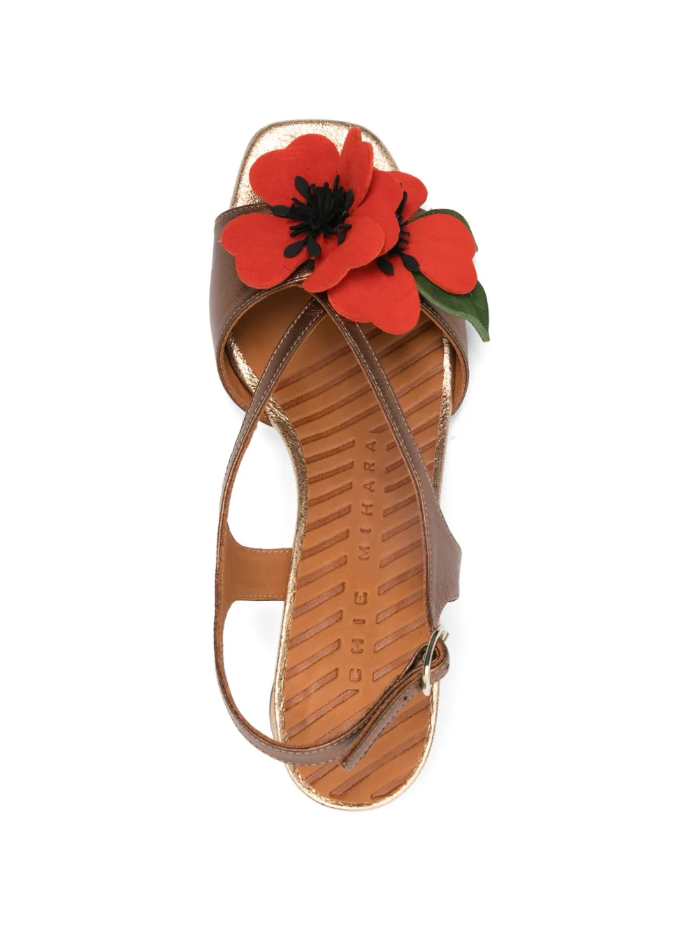 Chie Mihara flower rymane sandals Bruin