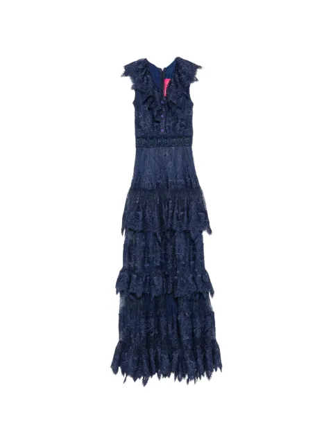 MIAU by Clara Rotescu Simphony ruffled lacdd maxi dress