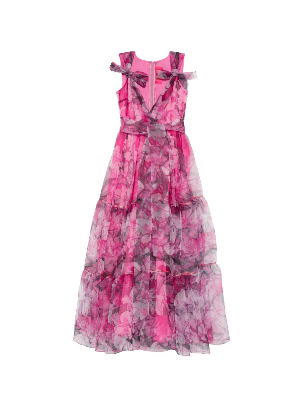 MIAU by Clara Rotescu Kino bow floral dress - Rosa